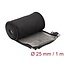 Delock EMI Shielding braided sleeve with zip heat resistant 1 m x 25 mm black