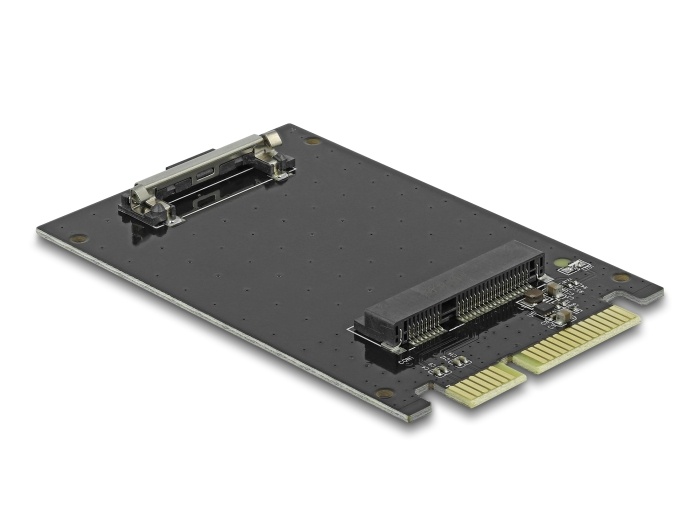 DeLOCK SATA 22 pin male to mSATA slot. Hostinterface: SATA, Output interface: mSATA. Breedte: 51 mm, Diepte: 80 mm, Hoogte: 5 mm. Type verpakking: Doos