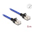 Delock RJ45 Network Cable with braided coating Cat.6A U/FTP Slim 5 m blue