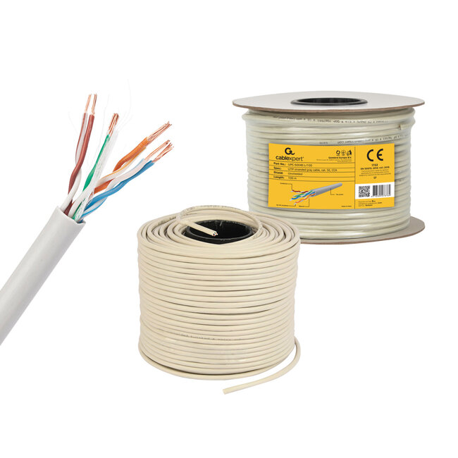 UTP Cat5E kabel (CCA) soepel 100 meter