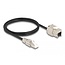 Delock Cable RJ45 plug field assembly to Keystone Module RJ45 jack Cat.6A 1 m