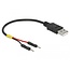Delock USB Power Cable Type-A to 2 x pin header male separate power 10 cm