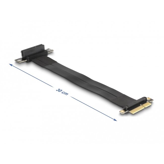 Delock Riser Card PCI Express x4 male to x4 slot 90° angled with cable 30 cm