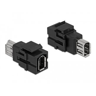 DeLOCK Delock Keystone Module FireWire 6 pin female to FireWire 6 pin female black