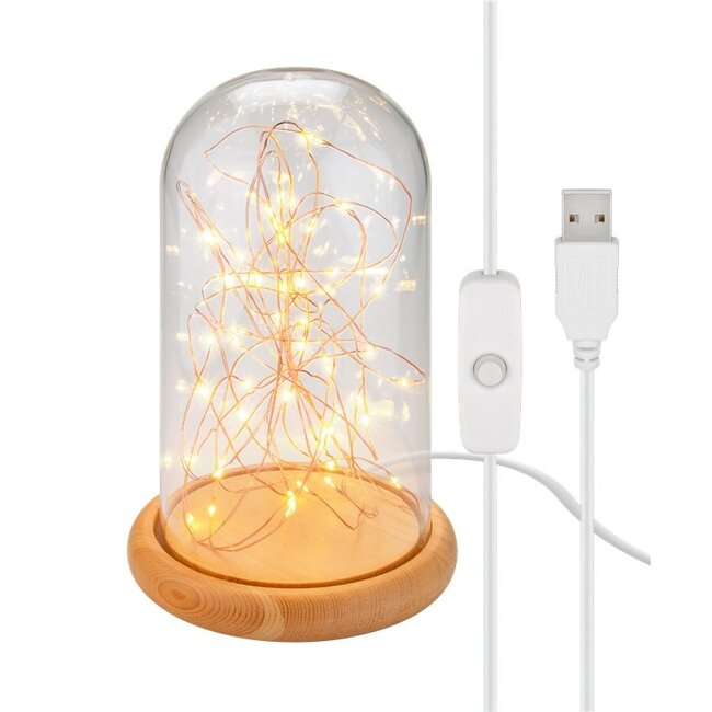 Goobay Glass Bell with Micro LED Light Chain
