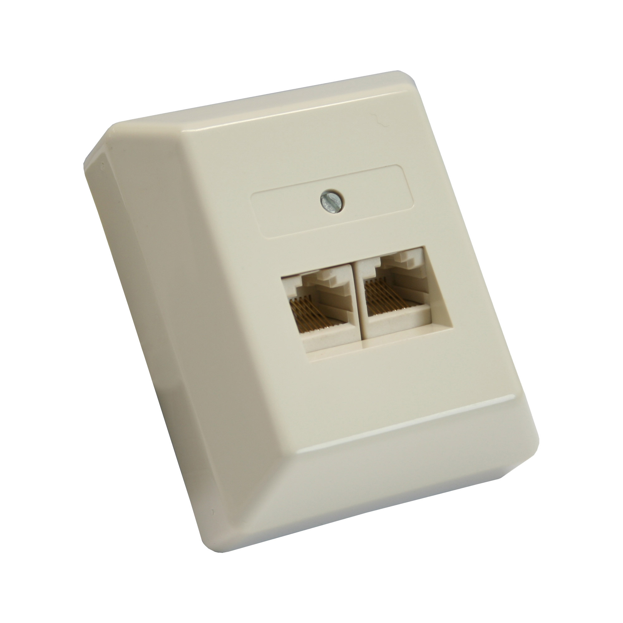 InLine® ISDN wandcontactdoos 2x RJ45 socket, oppervlaktemontage, schroefconnector 2x 8-voudig |