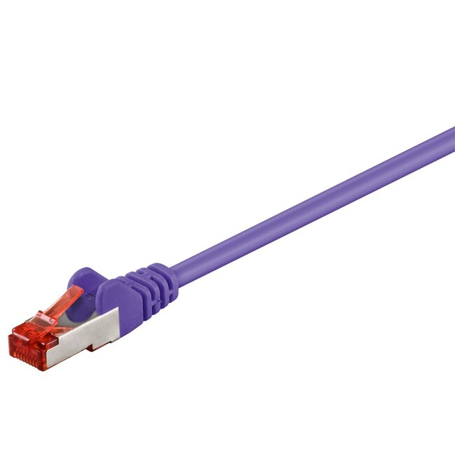 Goobay CAT 6 Patch Cable, S/FTP (PiMF), purple 1 m