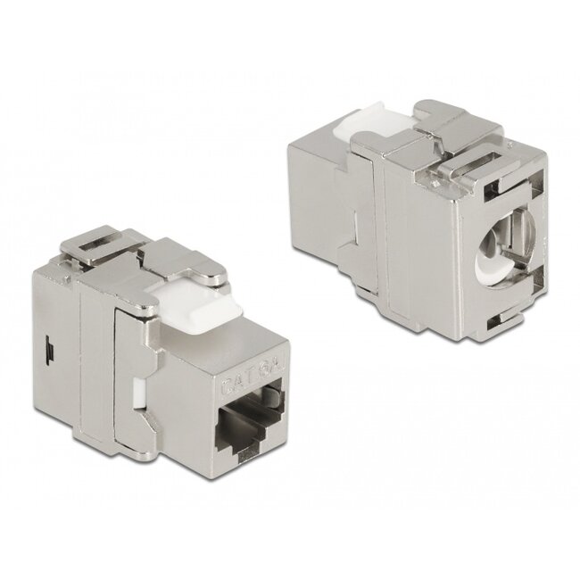 Delock Keystone Module RJ45 jack to LSA Cat.6A 180° toolfree metal
