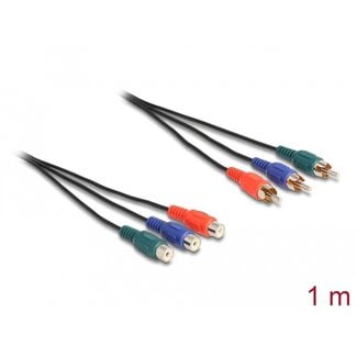 DeLOCK Delock RCA RGB Extension Cable 3 x male to 3 x female 1 m