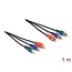 Delock RCA RGB Extension Cable 3 x male to 3 x female 1 m