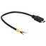 Delock Cable USB 2.0 Micro-B male > 2 x open wires power 15 cm Raspberry Pi