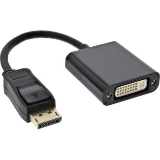 InLine® InLine® DisplayPort Adapterkabel, DisplayPort Male naar DVI-D 24+5 Female, zwart, 0.15m