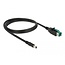 Delock PoweredUSB cable male 12 V > DC 5.5 x 2.1 mm male 1 m for POS printers and terminals