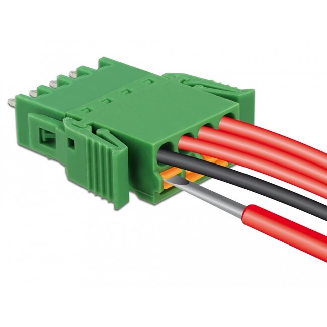 Delock Terminal block set for PCB 4 pin 3.81 mm pitch vertical