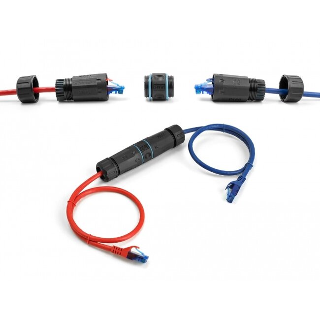 Delock Cable Connector RJ45 jack to RJ45 jack Cat.6A waterproof