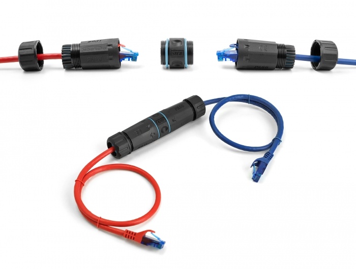 Delock Cable Connector RJ45 jack to RJ45 jack Cat.6A waterproof |