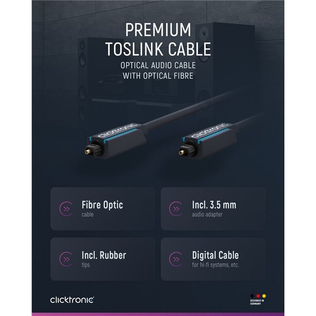 Clicktronic Toslink Cable 1 m
