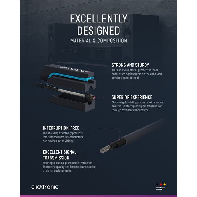 Clicktronic Toslink Cable 1 m