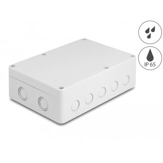 DeLOCK Delock Installation housing with cable entries 180 x 125 x 57 mm grey