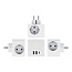Delock Multi Socket Cube 3-way with childproof lock and USB charger white