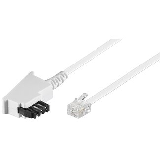 Goobay Goobay TAE-F Cable (Universal Pinout), white 10 m