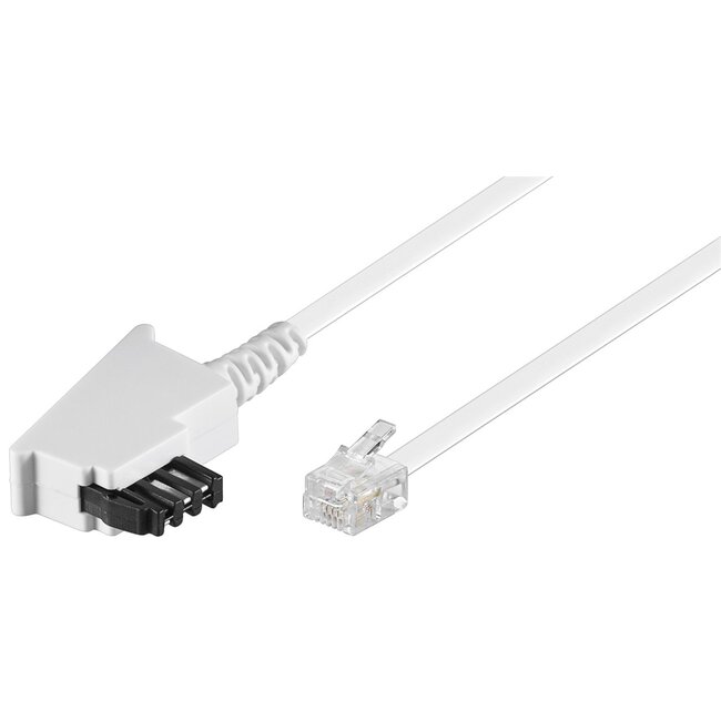 Goobay TAE-F Cable (Universal Pinout), white 10 m