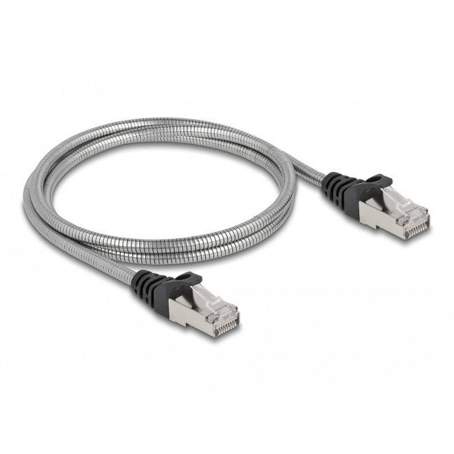Delock RJ45 Cable Cat.6A U/FTP with metal jacket 1 m