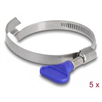 DeLOCK Delock Butterfly Hose Clamp stainless 400 steel with bridge left-handed 50 - 65 mm 5 pieces