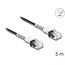 Delock RJ45 Network Cable with double bend protection Cat.6A UTP Slim 5 m black