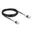 Delock RJ45 Network Cable with double bend protection Cat.6A UTP Slim 5 m black