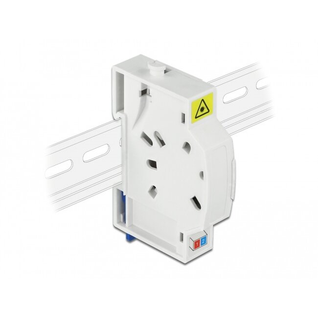 Delock Optical Fiber Connection Box for DIN Rail 2 x SC Simplex or LC Duplex