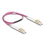 Delock Optical Fiber Cable LC Duplex to LC Duplex Multi-mode OM4 angled 0.5 m