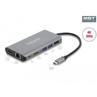 DeLOCK Delock USB Type-C™ Docking Station 4K - HDMI / DP / USB / SD / LAN / PD 3.0