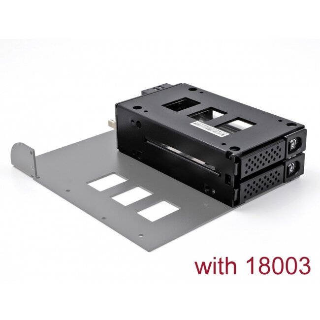 Delock Slim Bay Mobile Rack for 2 x 2.5″ U.2 NVMe SSD with 5.25″ frame
