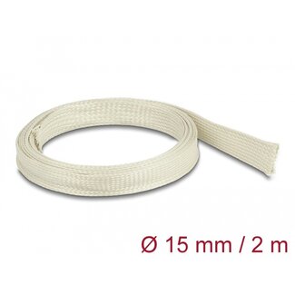 DeLOCK Delock Braided Sleeve made of nomex fibers 2 m x 15 mm white