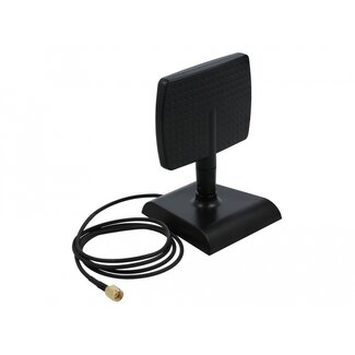 DeLOCK Delock WLAN WiFi 6 Antenna RP-SMA plug 4 - 6 dBi directional with magnetic base with tilt joint