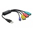 Delock USB 2.0 external 4 port Cable Hub
