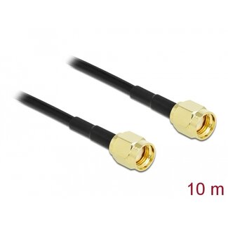DeLOCK Delock Antenna Cable RP-SMA plug to RP-SMA plug LMR/CFD100 10 m low loss