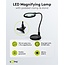 Goobay LED Magnifying Lamp with Base and Clamp, 6 W, black