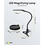 Goobay LED Magnifying Lamp with Base and Clamp, 6 W, black