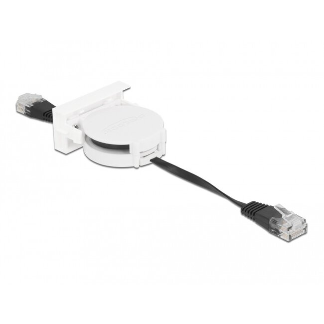 Delock Easy 45 Module Network Retractable Cable RJ45 Cat.5e black