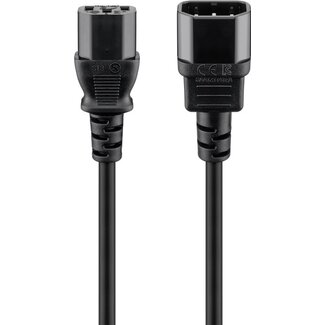 Goobay Goobay Extension Lead with C13 socket and C14 plug, 1.5 m, Black