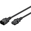 Goobay Extension Lead with C13 socket and C14 plug, 1.5 m, Black