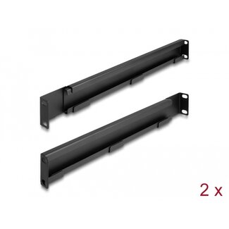 DeLOCK Delock 19″ Mounting bracket adjustable length 368 - 600 mm for network cabinet 1U 2 pieces