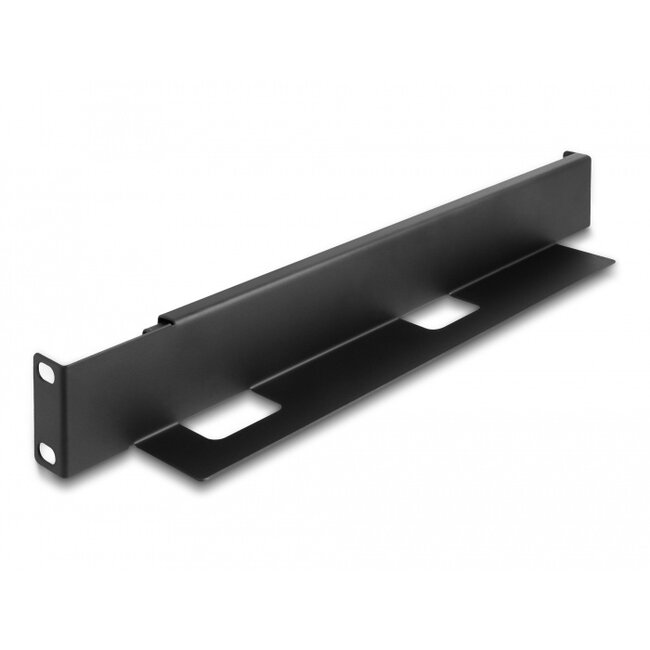 Delock 19″ Mounting bracket adjustable length 368 - 600 mm for network cabinet 1U 2 pieces