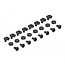Delock 19″ Mounting bracket adjustable length 368 - 600 mm for network cabinet 1U 2 pieces