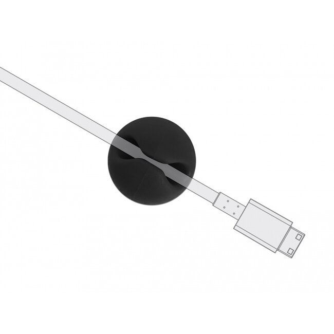 Delock Cable Holder Mini self-adhesive Set 10 pieces black