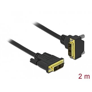 DeLOCK Delock DVI Cable 18+1 male to 18+1 male angled 2 m
