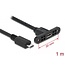 Delock Cable USB 2.0 Micro-B female panel-mount > USB 2.0 Micro-B male 1 m