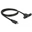Delock Cable USB 2.0 Micro-B female panel-mount > USB 2.0 Micro-B male 1 m